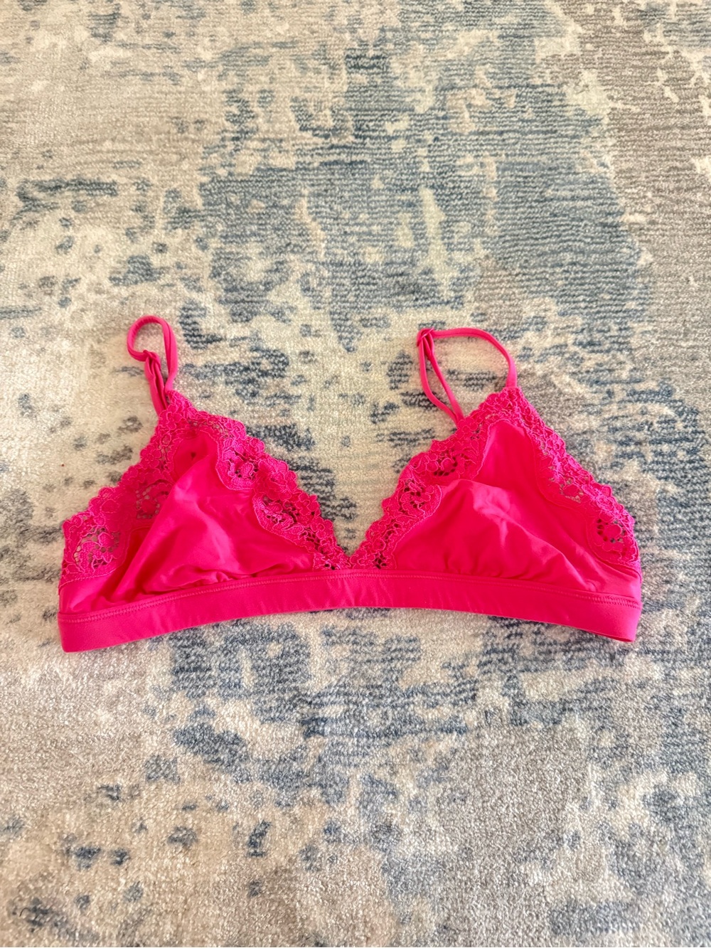 SKIMS Hot Pink Lace Trim Bralette